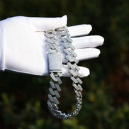 Cuban Square Link Moissanite Luxury Chain