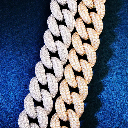 Cuban Link Iced Out Moissanite Diamond Bracelet