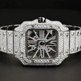 Iced Out Automatic Skeleton Moissanite Watch