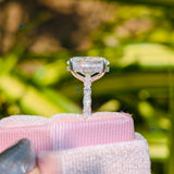 White Gold Oval Cut Lab Grown Diamond Wedding Ring