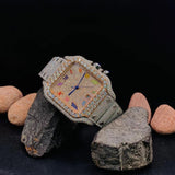 Rain Bow Roman Numeric Moissanite Diamond Watch
