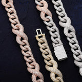 Infiniy Link Iced Out Moissanite Unisex Bracelet