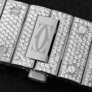 D Color Moissanite Blue Color Dial Luxury Iced Out Watch For Men's
