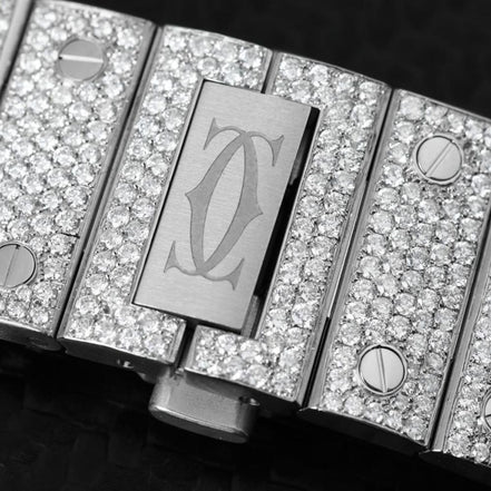 D Color Moissanite Blue Color Dial Luxury Iced Out Watch For Men's
