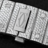 D Color Moissanite Blue Color Dial Luxury Iced Out Watch For Men's
