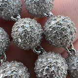 925 Sterling Silver Ball Link Bracelet For Men's
