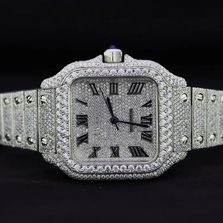 VVS1 Moissanite Fully Iced Out Automatic Watch