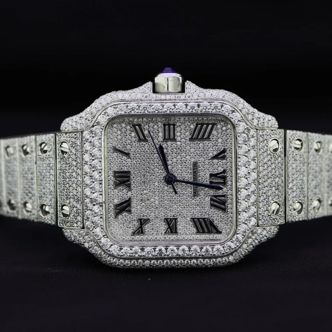 VVS1 Moissanite Fully Iced Out Automatic Watch