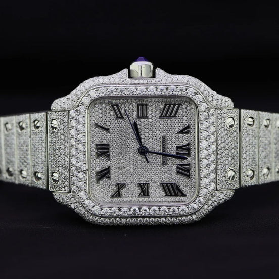 VVS1 Moissanite Fully Iced Out Automatic Watch