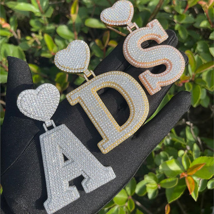Moissanite Handmade Customize Letter Pendant