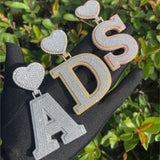 Moissanite Handmade Customize Letter Pendant