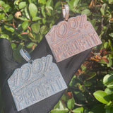 Name Plate Style Moissanite Diamond Iced Out Pedant