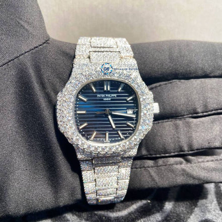 Full Iced Out D Color Moissanite Hip Hop Watch For Men's