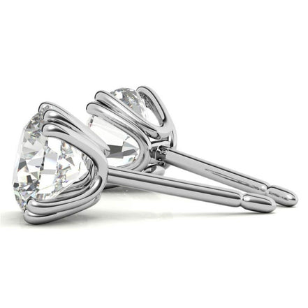 Daily Wear Moissanite Round Cut Stud Earrings