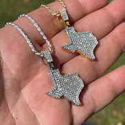 Taxas State Iced Out Moissanite Men's Pendant