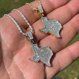 Taxas State Iced Out Moissanite Men's Pendant