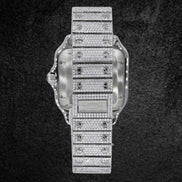 Automatic Dual Tone Hip Hop Moissanite Watch