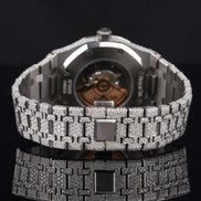 Fully Iced Out D Color Moissanite Men's Watch