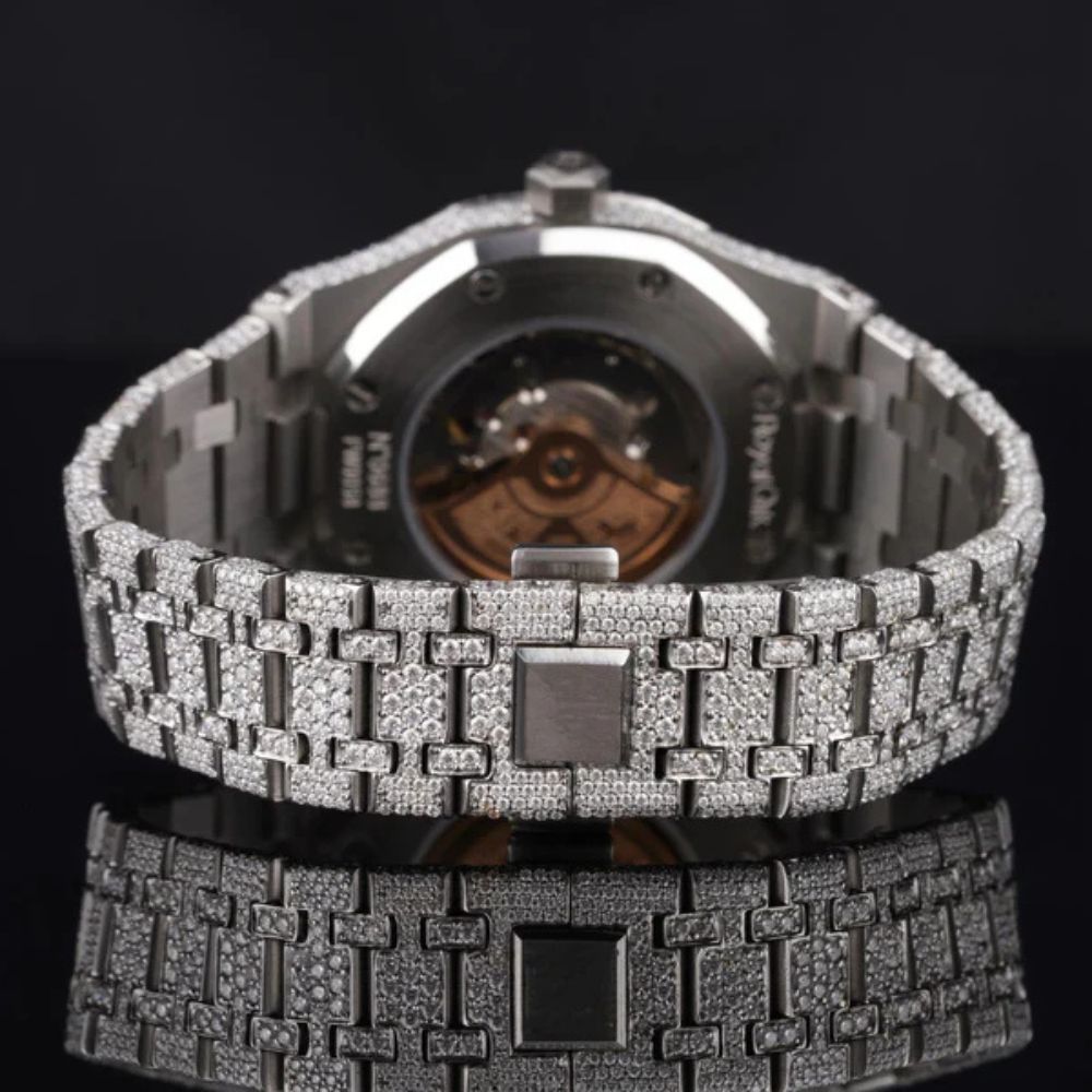 Fully Iced Out D Color Moissanite Men's Watch