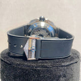 Black Rubber Strap Moissanite Skeleton Luxury Wrist Watch