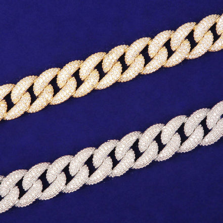 D Color Moissanite Diamond Hip Hop Cuban Chain