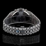 Chrono Back Stick Dial Fully Iced Out Wrist Watch