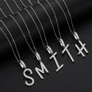 Customize Name Letter Moissanite Diamond Pendant