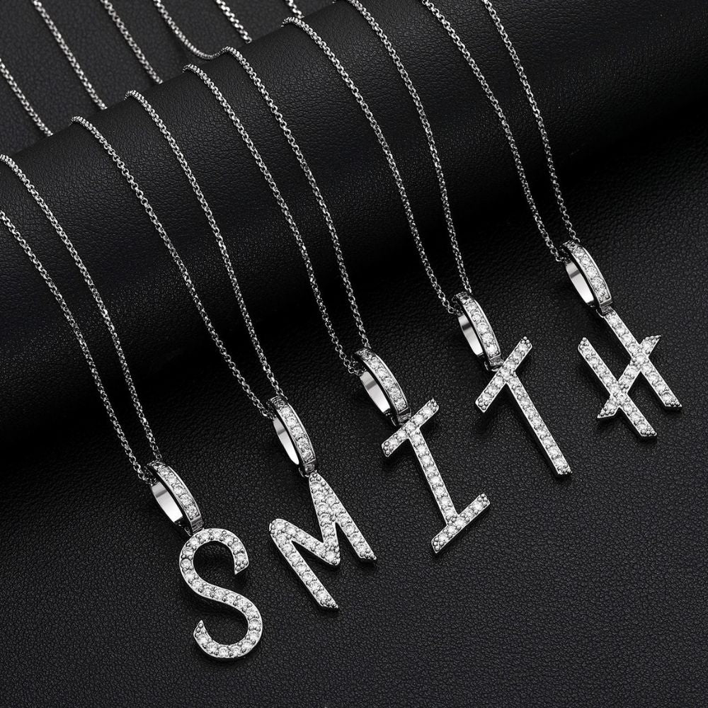 Customize Name Letter Moissanite Diamond Pendant