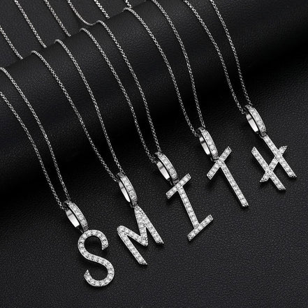 Customize Name Letter Moissanite Diamond Pendant