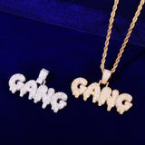 Drip Letter Moissanite Diamond Men's Pendant