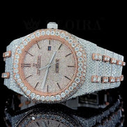 Moissanite Diamond Dual Tone Handcrafted Luxury Watch