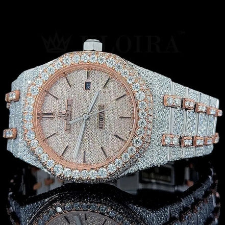 Moissanite Diamond Dual Tone Handcrafted Luxury Watch