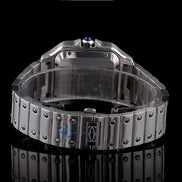 Black Color Dial Stainless Steel Watch For Men's