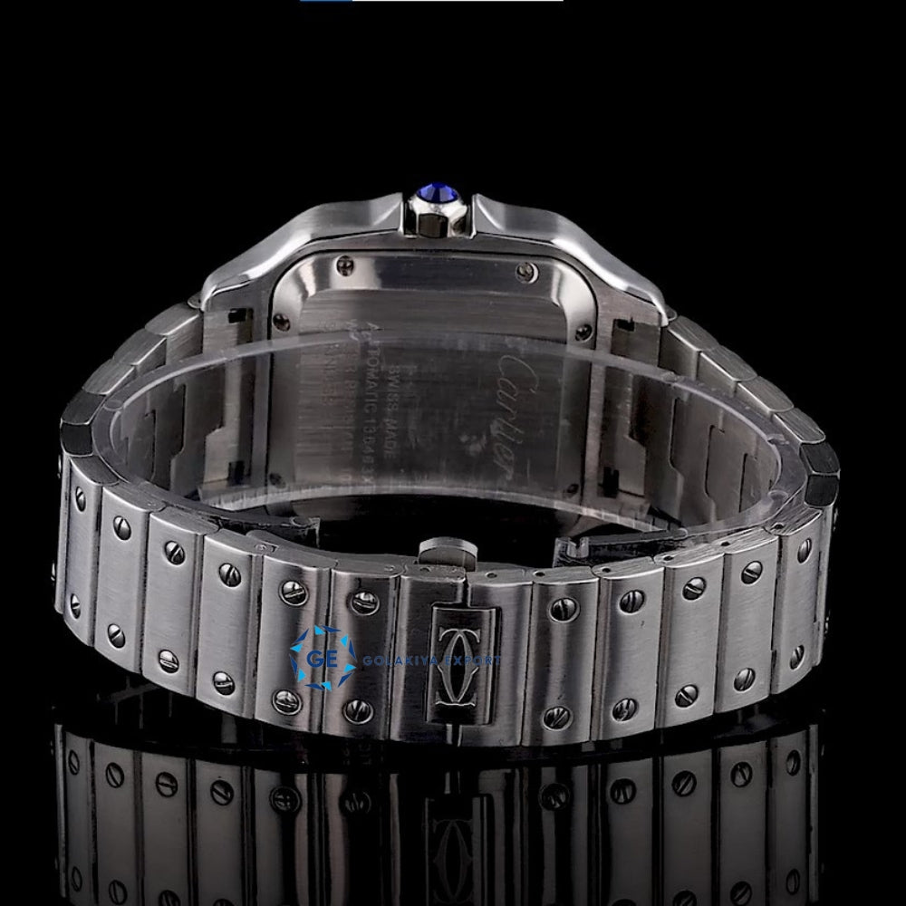 Black Color Dial Stainless Steel Watch For Men's