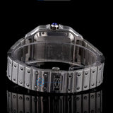 Black Color Dial Stainless Steel Watch For Men's