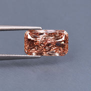 Pink Radiant Shape Lab Diamond, IGI Certified Lab Grown Diamond