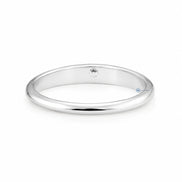 Men's Round Cut Moissanite Solitaire Ring in 14K White Gold