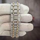Bust Down Moissanite Dual Tone Classic Watch For Men's