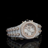 Dual Tone Automatic Moissanite Watch