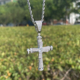 Iced Out Moissanite Cross Necklace For Men's / Women's