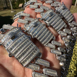 925 Sterling Silver Baguette Moissanite Bracelet