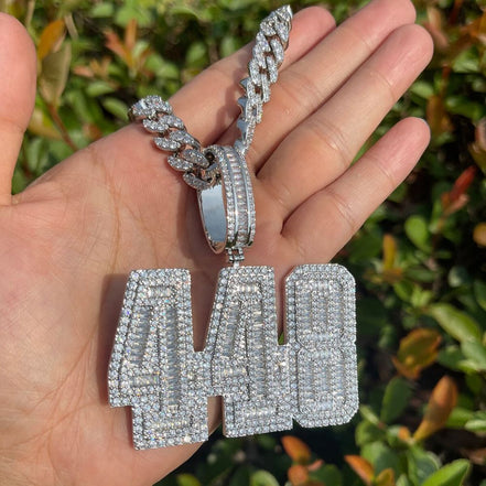 925 Sterling Silver Moissanite Diamond Luxury Iced Out Pendant