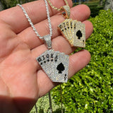 Pokar Card Moissanite Diamond Pendant