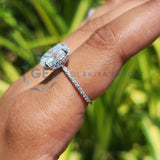 14K White Gold Oval Cut Lab Grown Diamond Engagement Ring