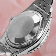 Custom Black Dial With Moissanite Roman Numerals Watch