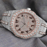 Arabic Dial Moissanite Automatic Watch For Men's