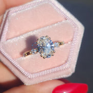 2 Carat Oval Cut Lab Grown Diamond Engagement Ring