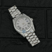 Day Date Iced Out Moissanite Full White Luxury Watch