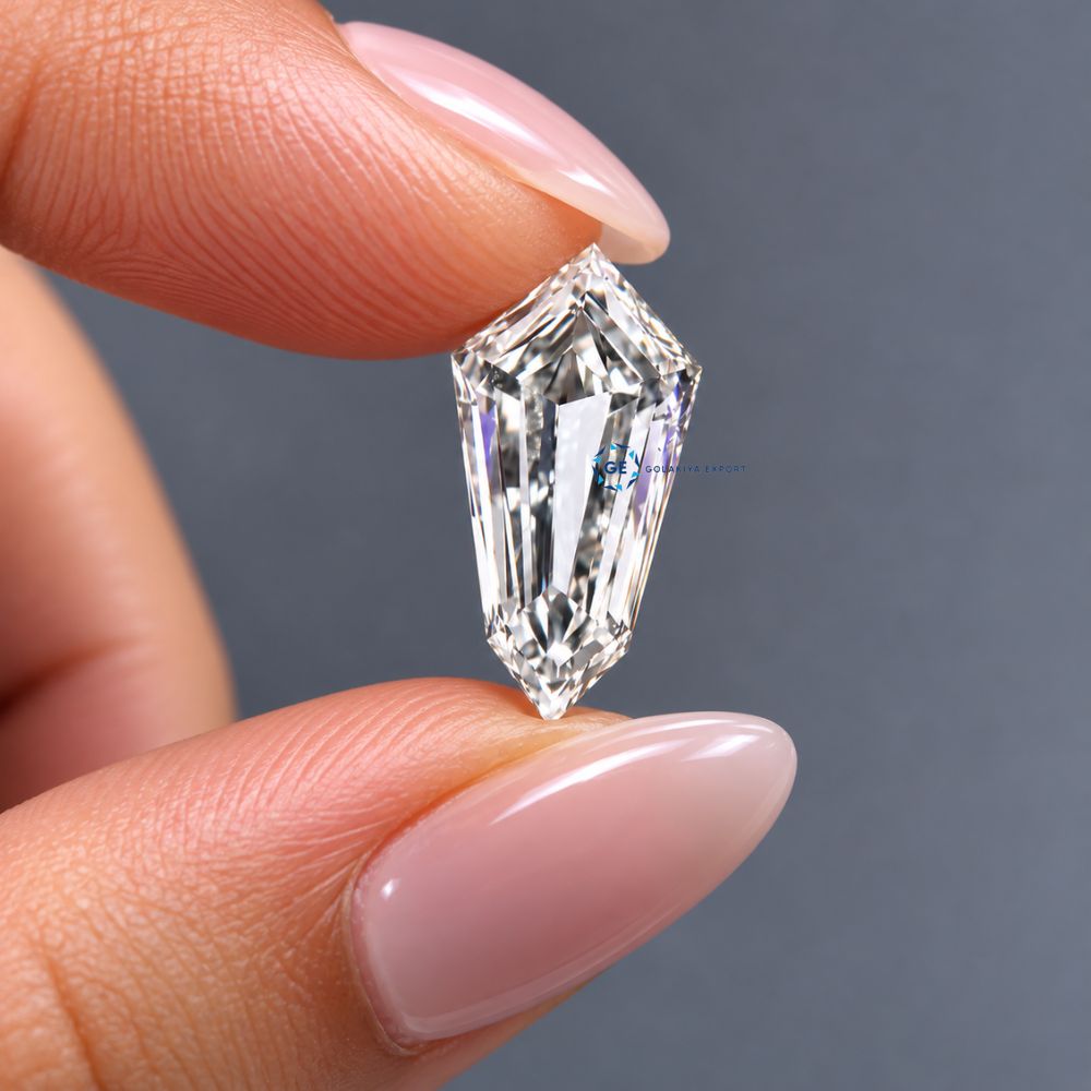 Geometric Coffin Cut Lab Diamond, Loose Fancy Shaped Diamond