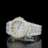 Moissanite Diamond Dual Tone Automatic Luxury Watch